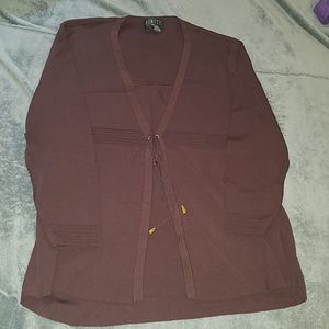 Brown Cardigan/Tank Combo